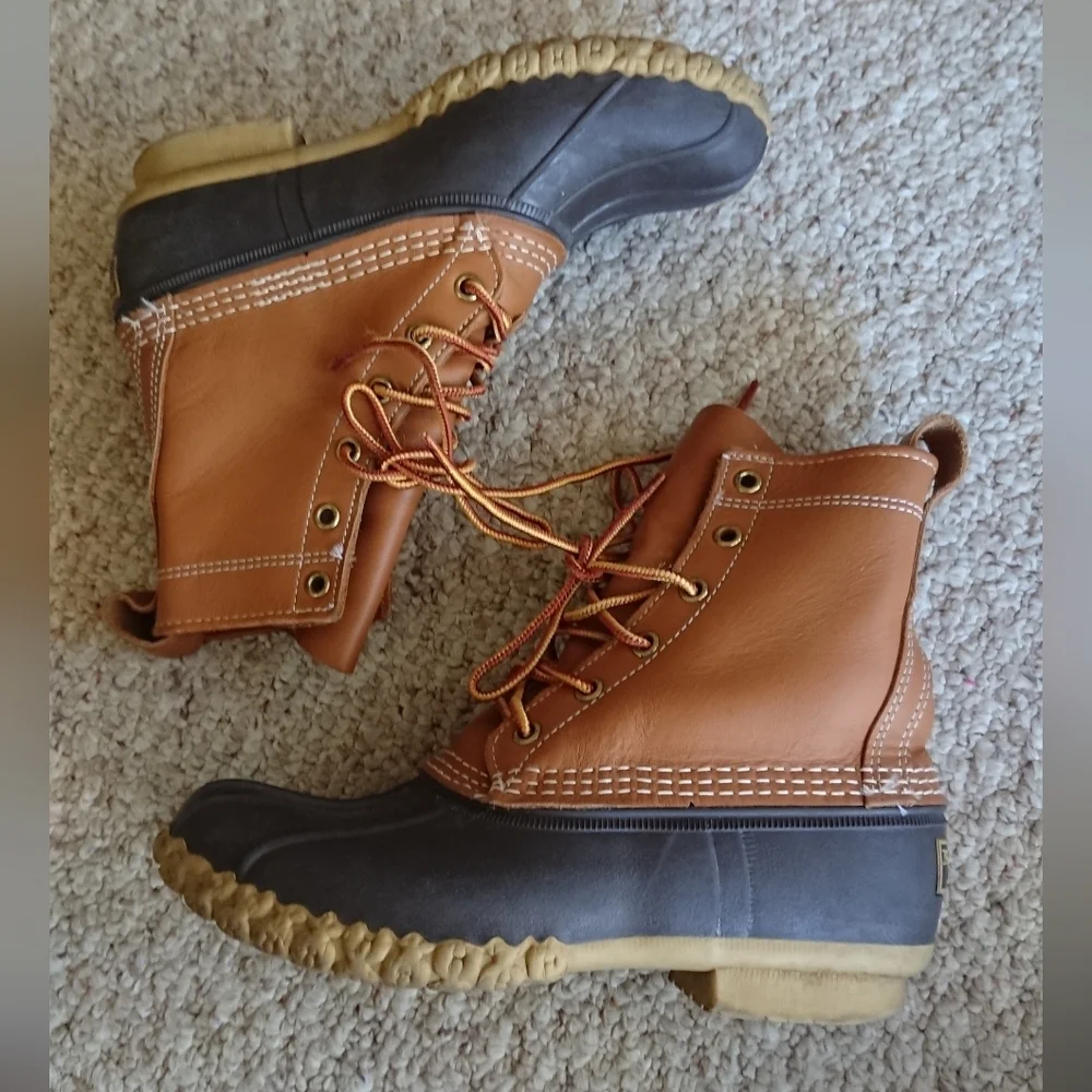 L.L. Bean Brown and Black Duck Boots size 7